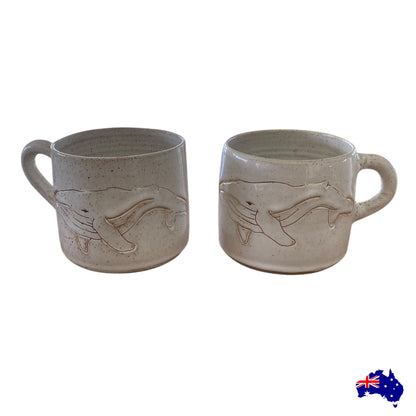 Mug Cup Whale Coastal Pottery Ceramic Aussie Made