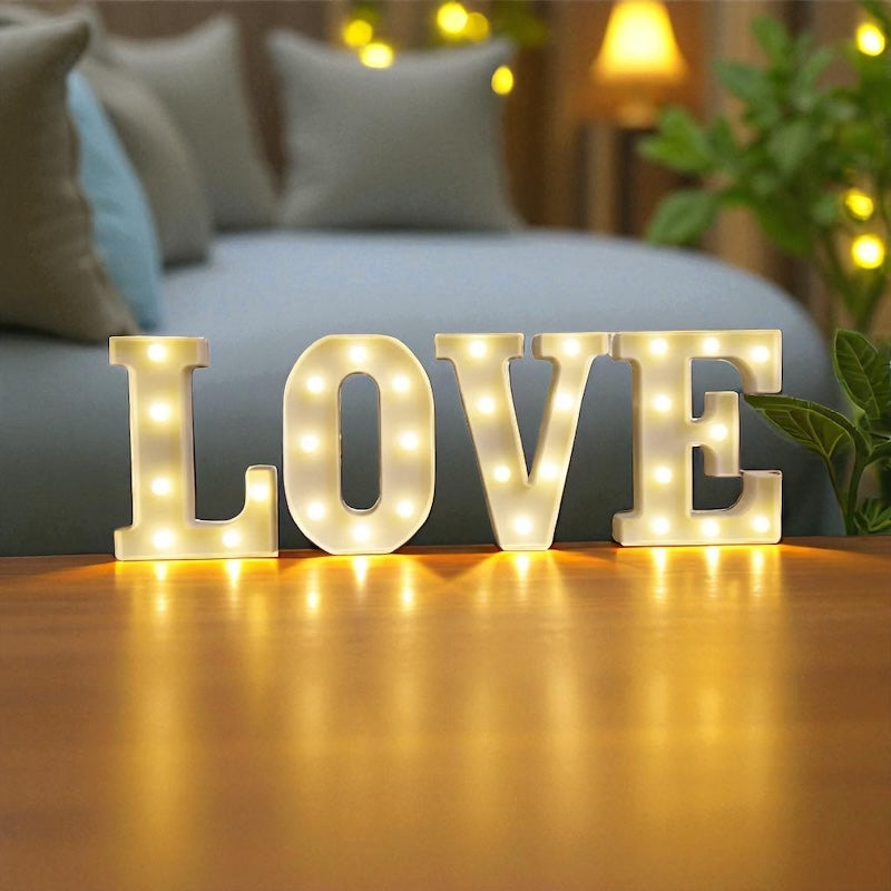 LED Light Alphabet Letter Number Decor