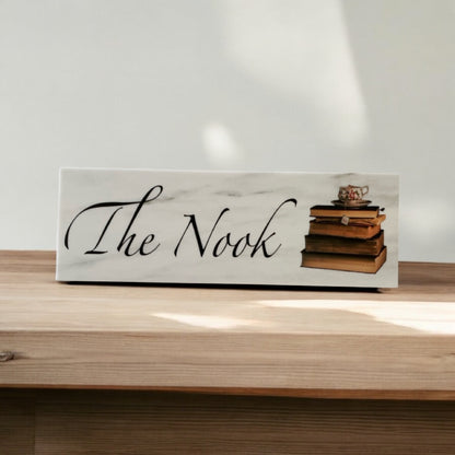 The Nook Library Reading Sign