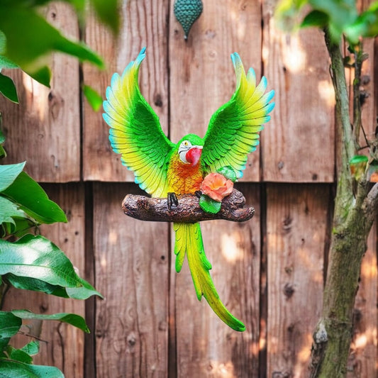 Parrot Bird Wall Hanging Green