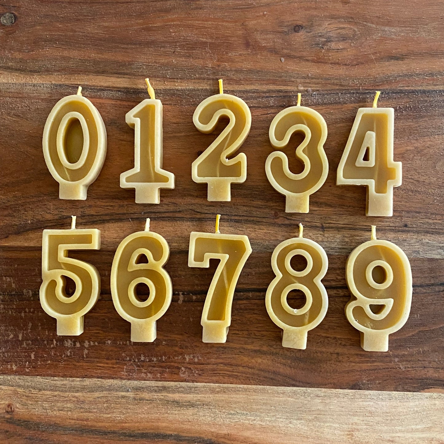 Pure Beeswax Number Birthday Candle | 100% Natural Toxic Free Aussie Made