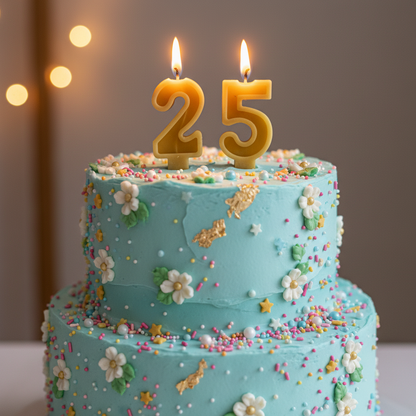 Pure Beeswax Number Birthday Candle | 100% Natural Toxic Free Aussie Made