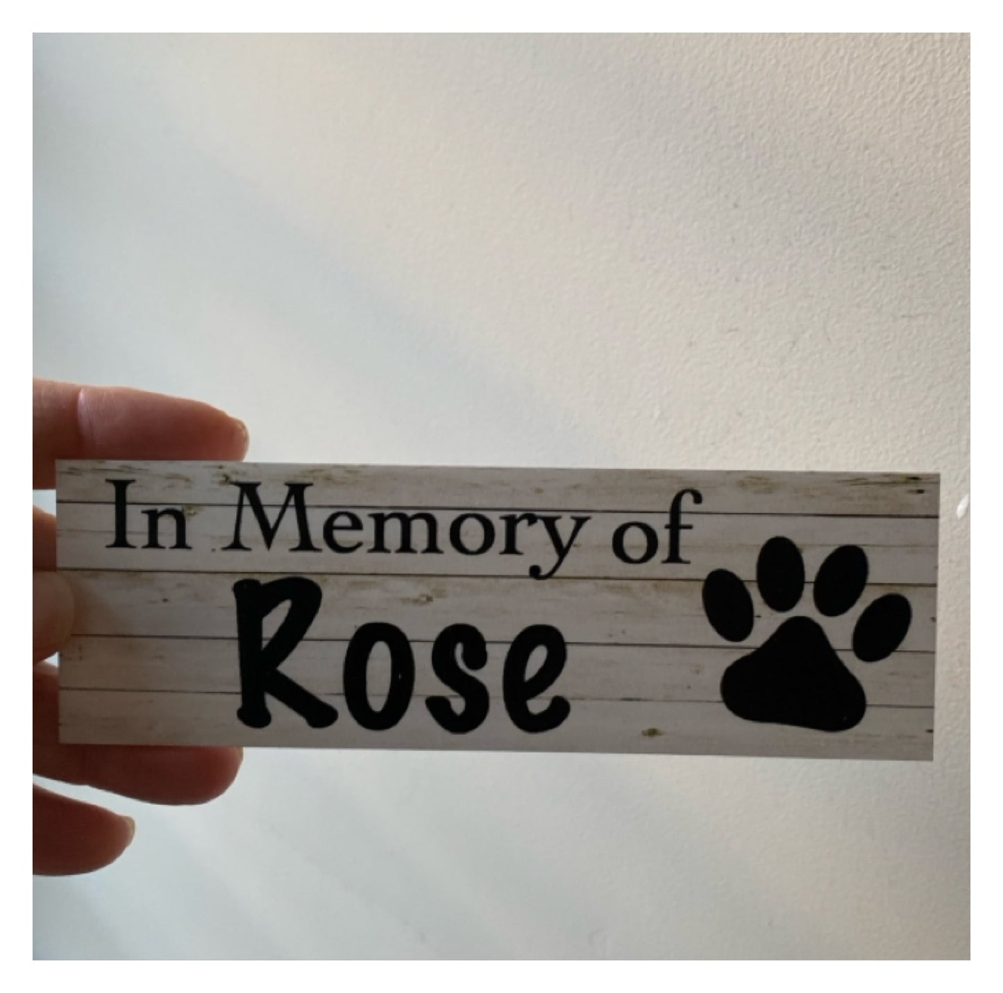 Custom Pet RIP Memorial Dog Cat Sign White Wash - The Renmy Store Homewares & Gifts 