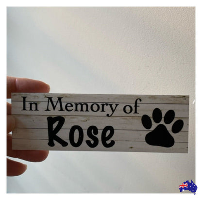 Custom Pet RIP Memorial Dog Cat Sign White Wash - The Renmy Store Homewares & Gifts 