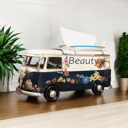 Tissue Box VW Van Coastal Beach Vibes Ornament - The Renmy Store Homewares & Gifts 