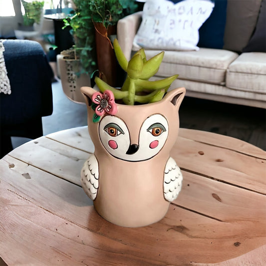 Owl Funky Pen Holder Pot Planter