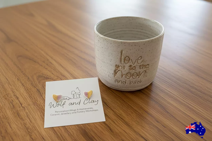 Handmade Ceramic Love Mug Cup & Earrings Gift Set | Aussie Made Wolf and Clay