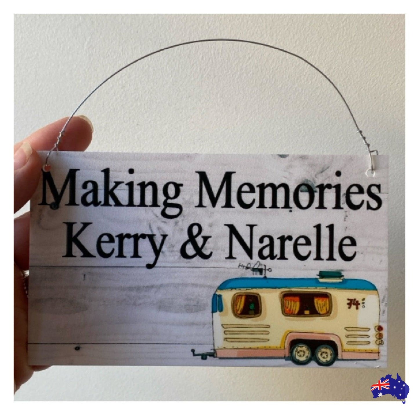 Caravan Vintage Retro Personalised Custom Camp Sign - The Renmy Store Homewares & Gifts 