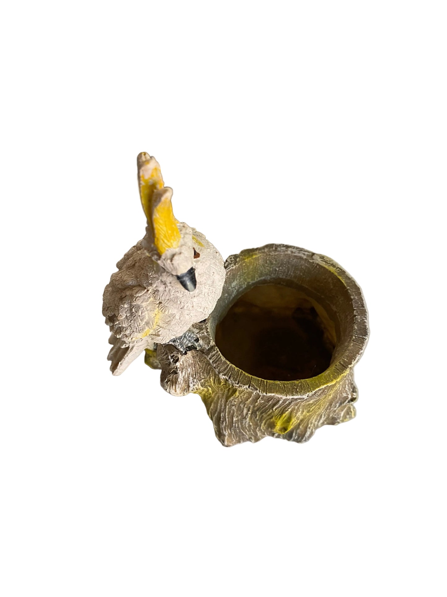Cockatoo Bird Planter Pot | Resin Hand Painted Planter Australia