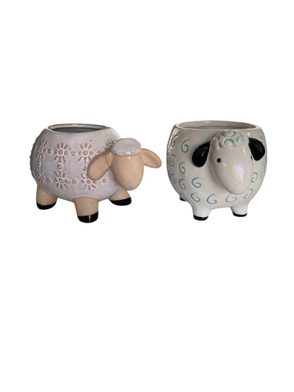 Sheep Planter Pots | Set of 2 Ceramic Animal Planters Australia