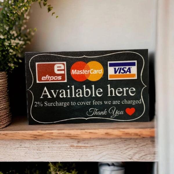 Pay Store Sign Payment Market Stall Business Retail Surcharges Sign – The Renmy Store ...