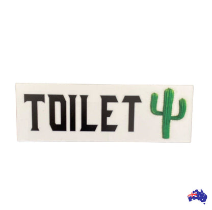 Cactus Toilet Laundry Bathroom Door Sign - The Renmy Store Homewares & Gifts 