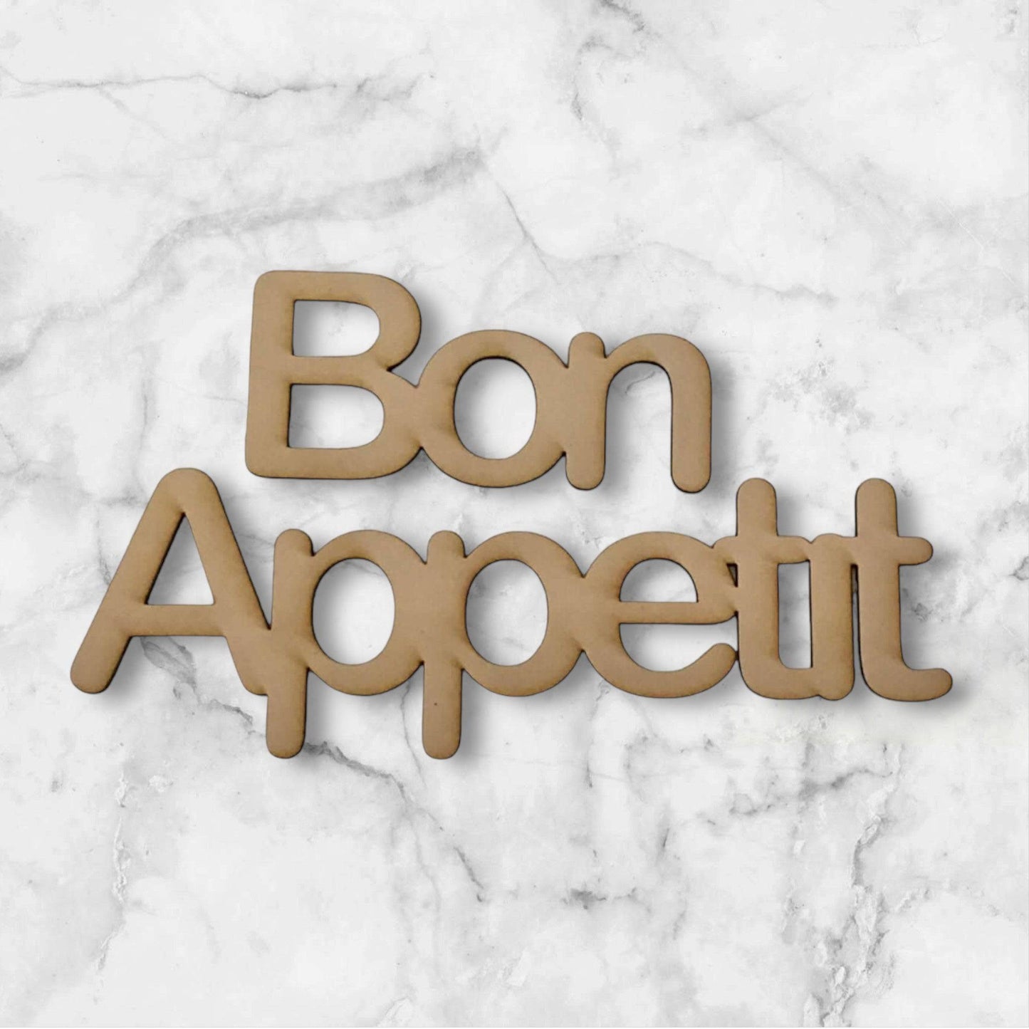 Bon Appetit French Word Sign MDF DIY Wooden - The Renmy Store Homewares & Gifts 