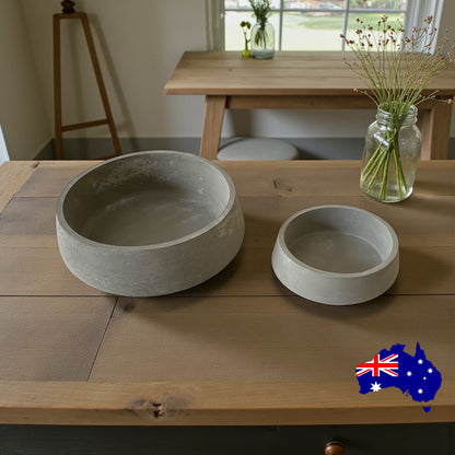 Planter Pot Dish Round Aussie Handmade Concrete