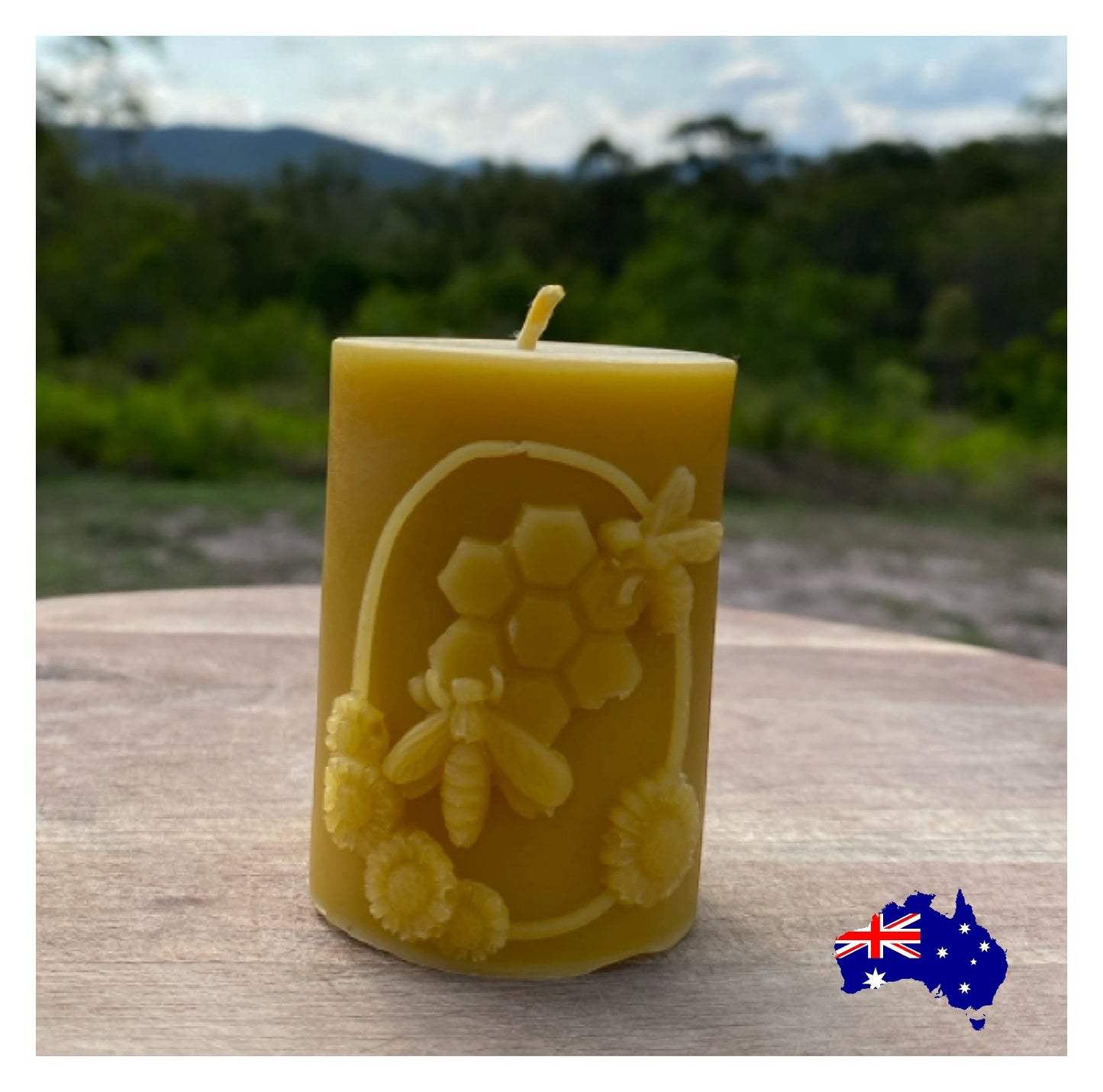 Pure Beeswax Candle Set of 4 Aussie Handmade