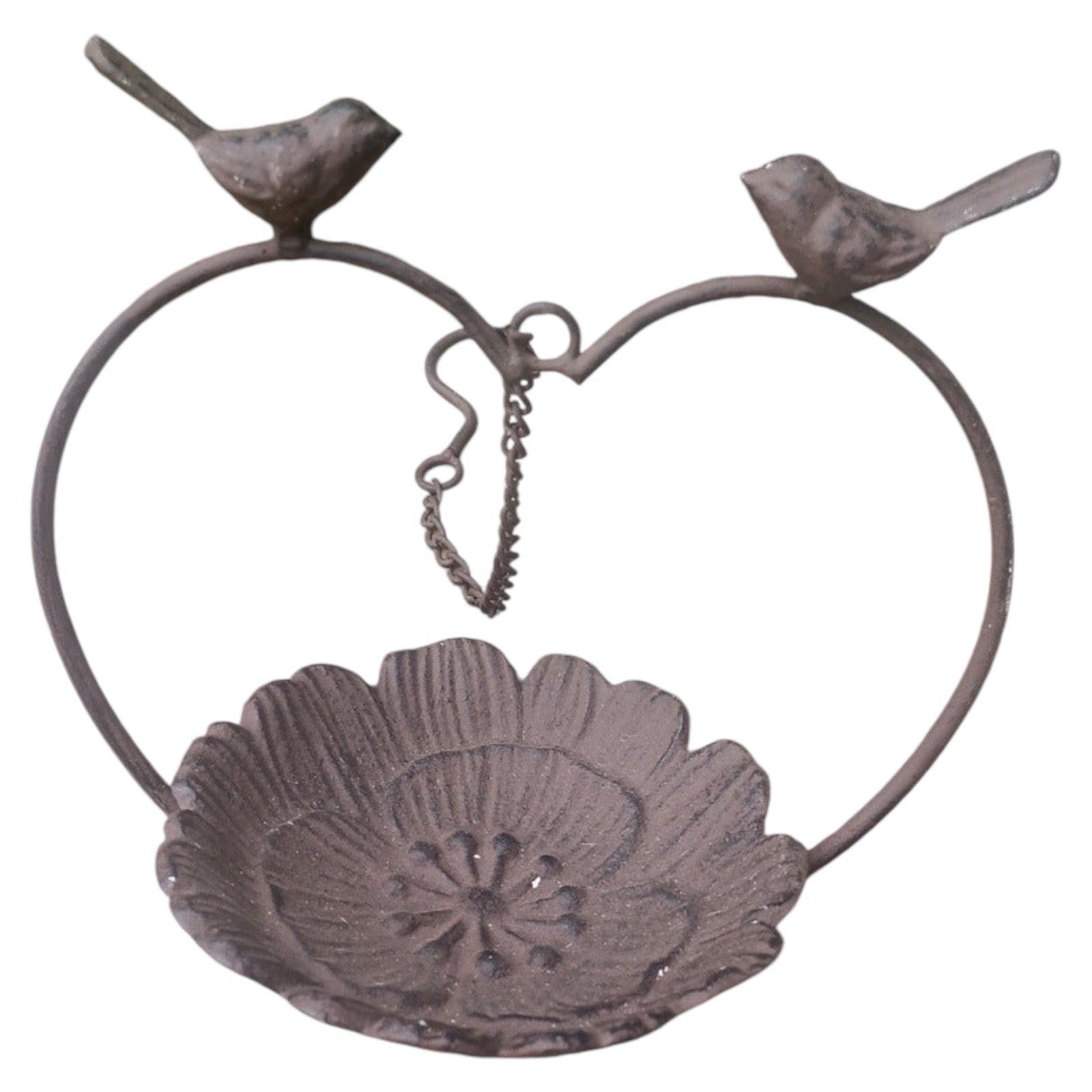 Bird Feeder Bath Rustic Cast Iron Garden Decoration Ornaments - The Renmy Store Homewares & Gifts 