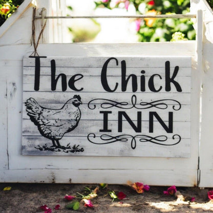 The Chick Inn Rustic Chicken Coop Sign - The Renmy Store Homewares & Gifts 