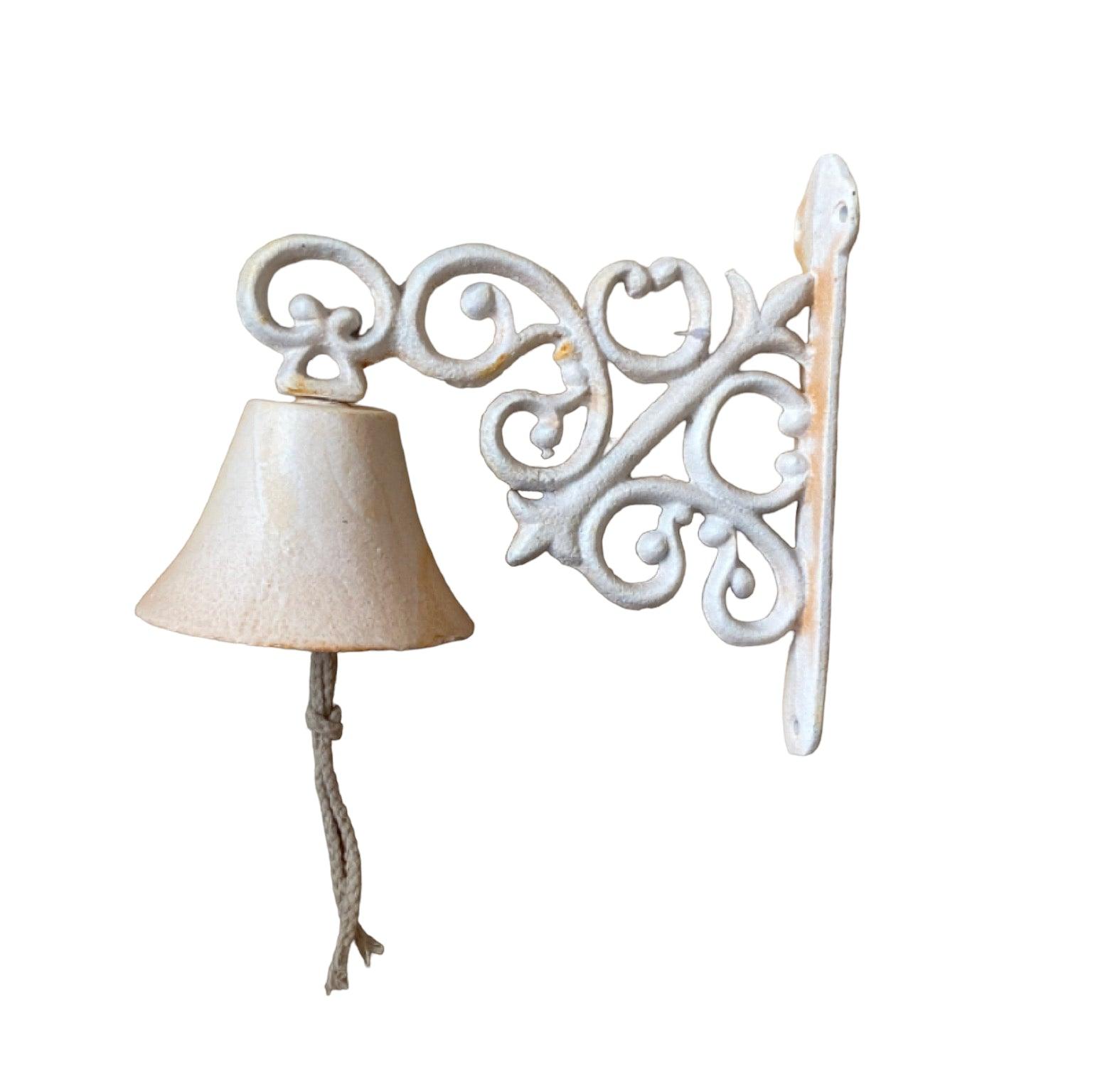 Door Bell Rustic White Scroll Cast Iron - The Renmy Store Homewares & Gifts 