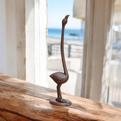 Paper Towel Holder Cast Iron Flamingo