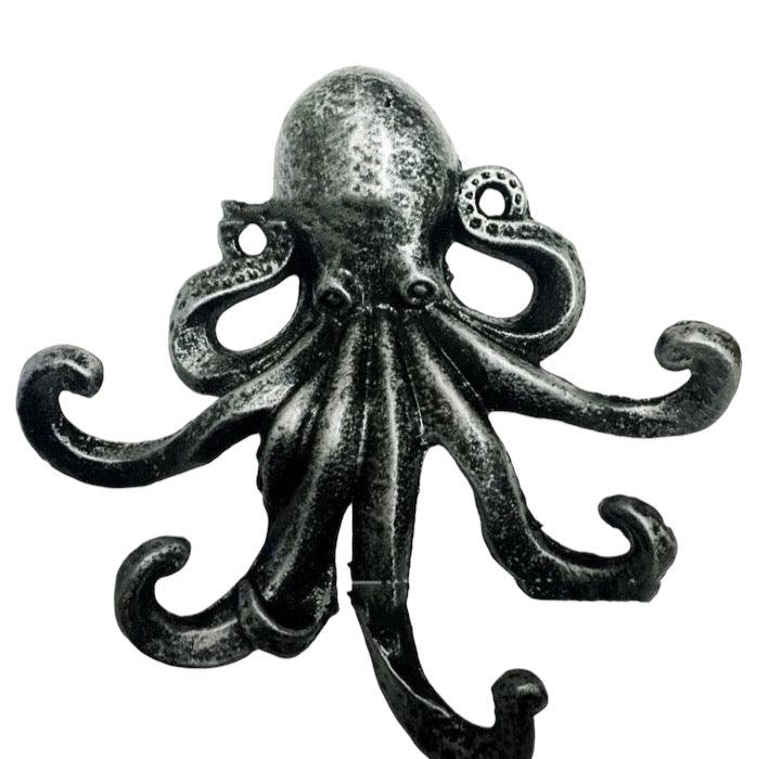 Octopus Wall Hook Coastal Cast Iron - The Renmy Store Homewares & Gifts 