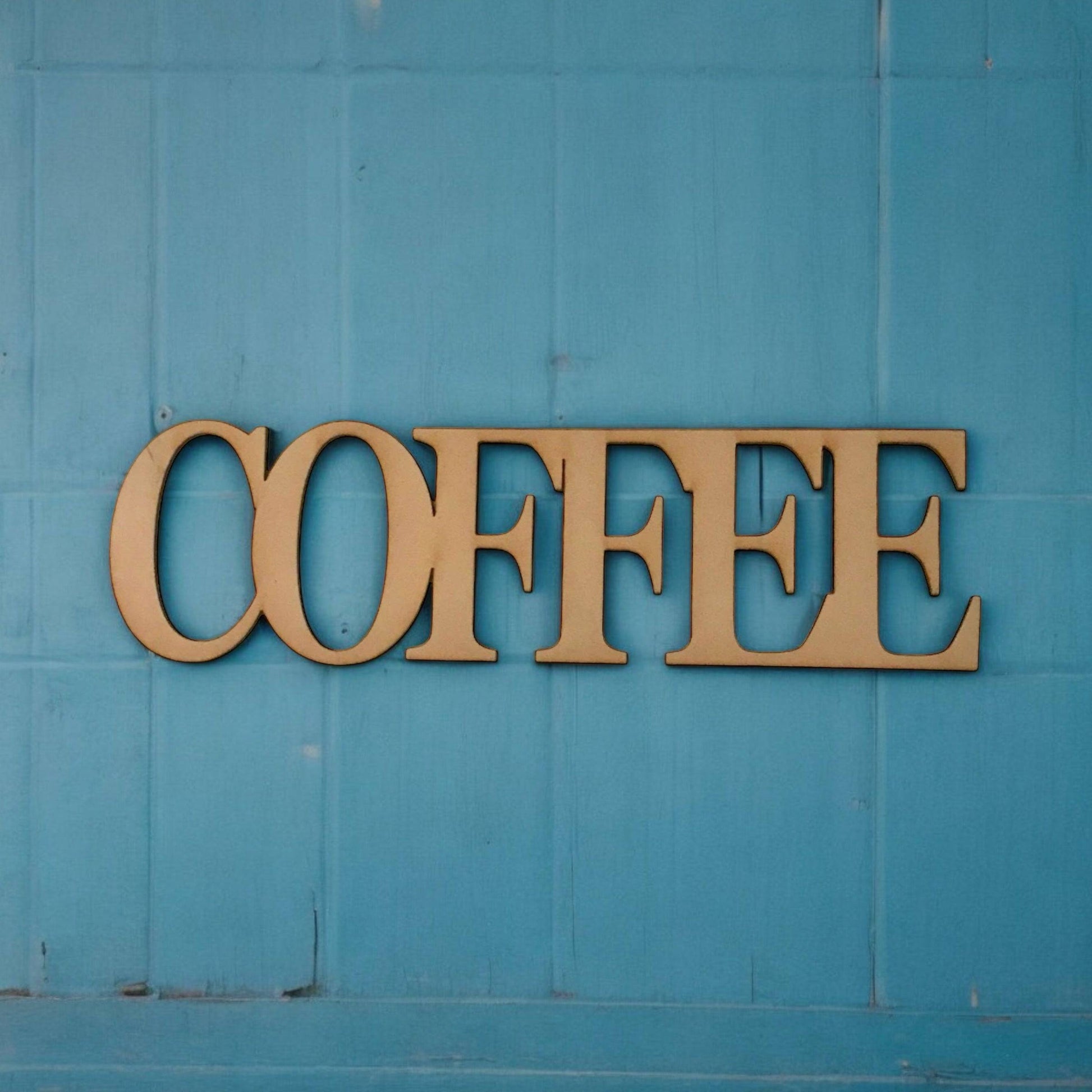 Coffee Word Sign MDF DIY Wooden - The Renmy Store Homewares & Gifts 