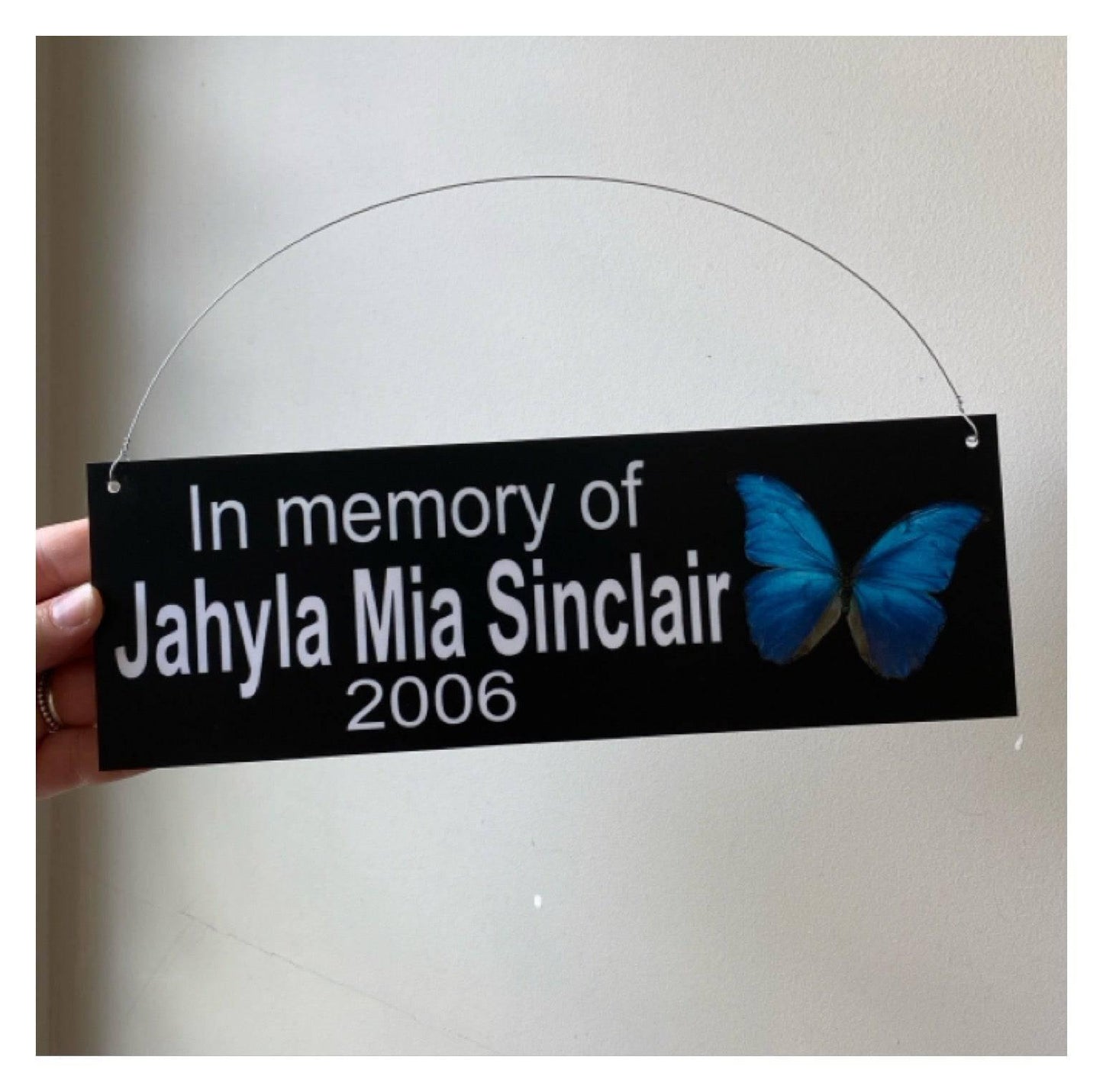 Memorial In Memory Custom Personalised Butterfly Sign - The Renmy Store Homewares & Gifts 