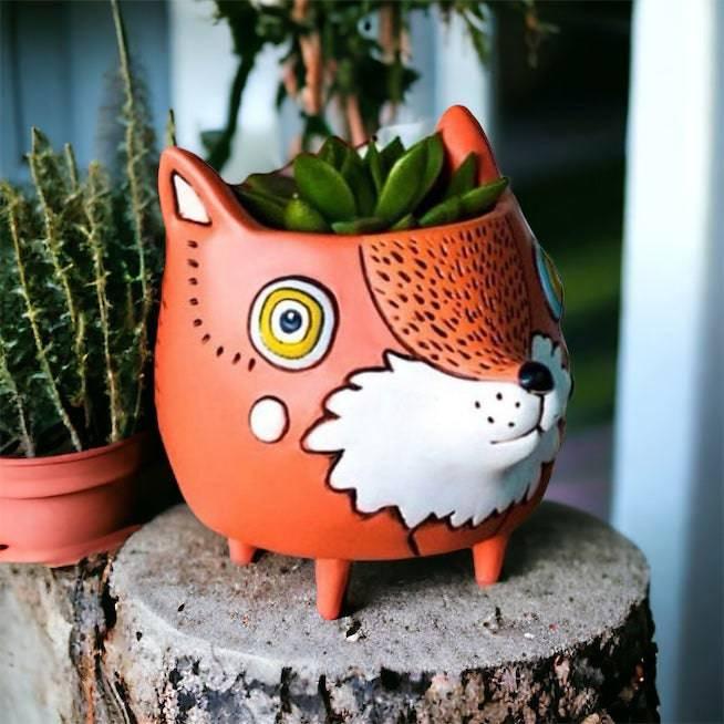 Fox Funky Pot Plant - The Renmy Store Homewares & Gifts 