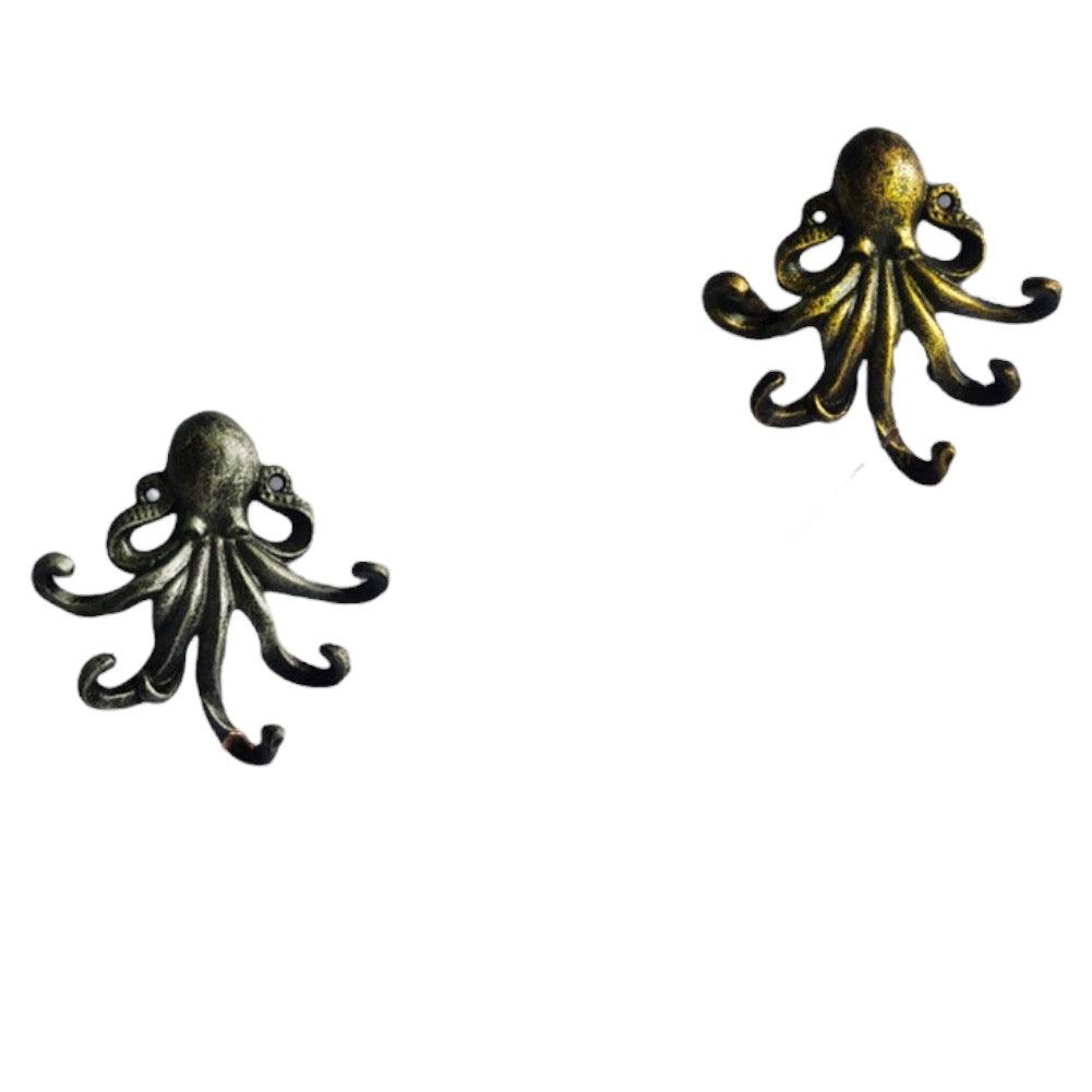 Octopus Wall Hook Coastal Cast Iron - The Renmy Store Homewares & Gifts 