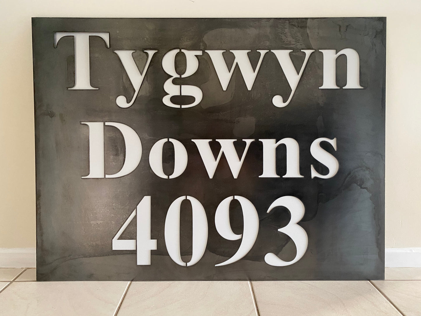 Custom Property Street House Sign - Personalised Rusty Metal Steel Sign - Australian Made