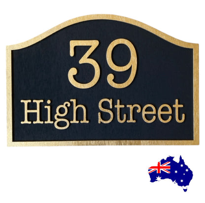 Street Address House Residence Timber Wood Custom Personalised Sign