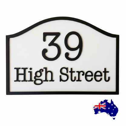 Street Address House Residence Timber Wood Custom Personalised Sign
