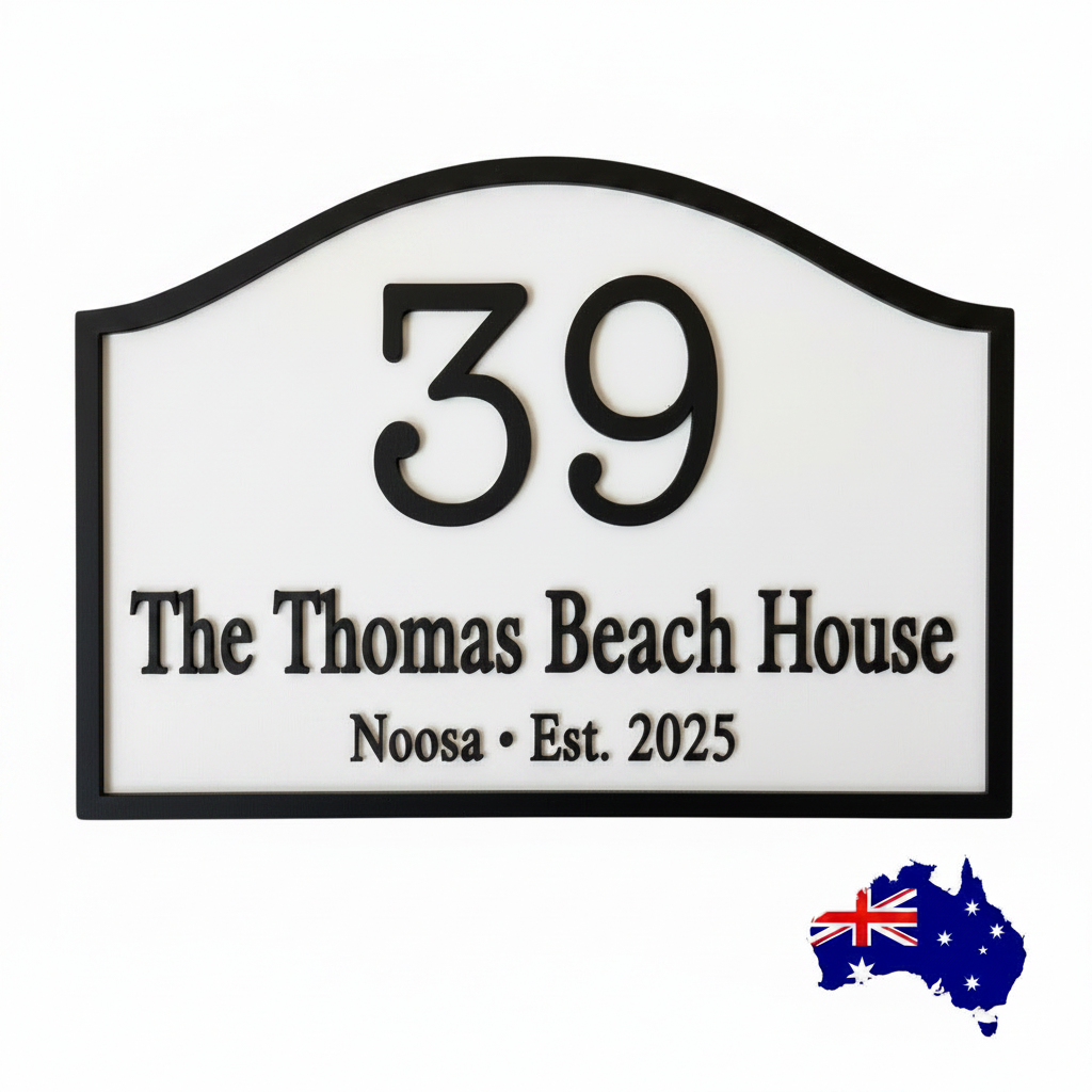 Street Address House Residence Timber Wood Custom Personalised Sign