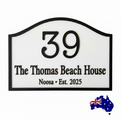 Street Address House Residence Timber Wood Custom Personalised Sign