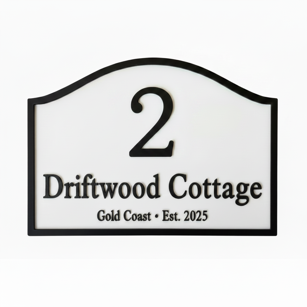Beach House Custom Timber Sign Range - Personalised Coastal Address - Australian Made