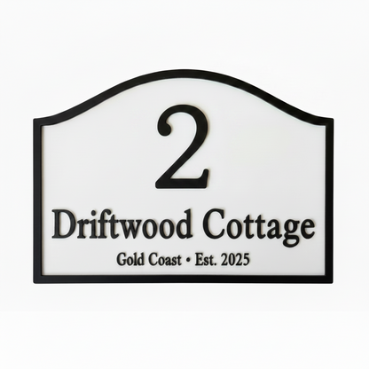 Beach House Custom Timber Sign Range - Personalised Coastal Address - Australian Made