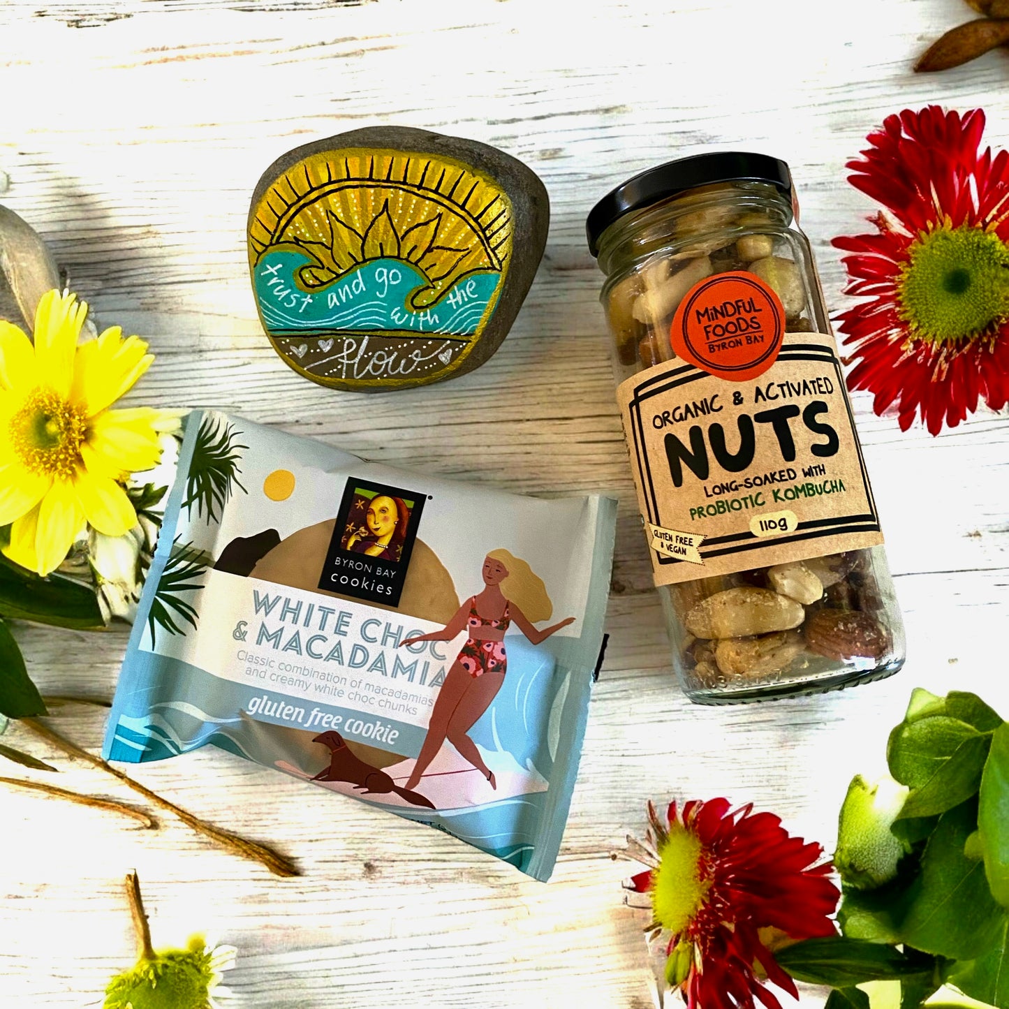 Byron Bay Cookie Activated Nuts Trust Flow Rock Gift Pack