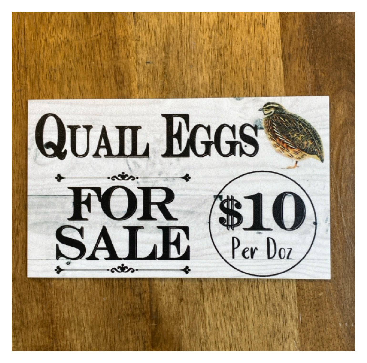 Quail Eggs For Sale Farm Stall Custom Sign - The Renmy Store Homewares & Gifts 