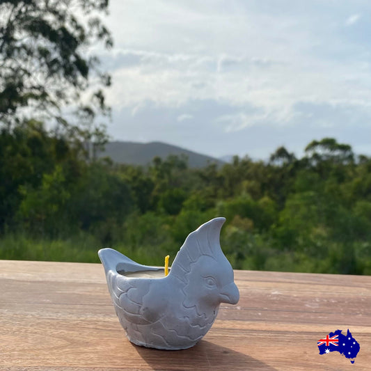 Pure Beeswax Parrot Cockatoo Bird Candle Aussie Handmade