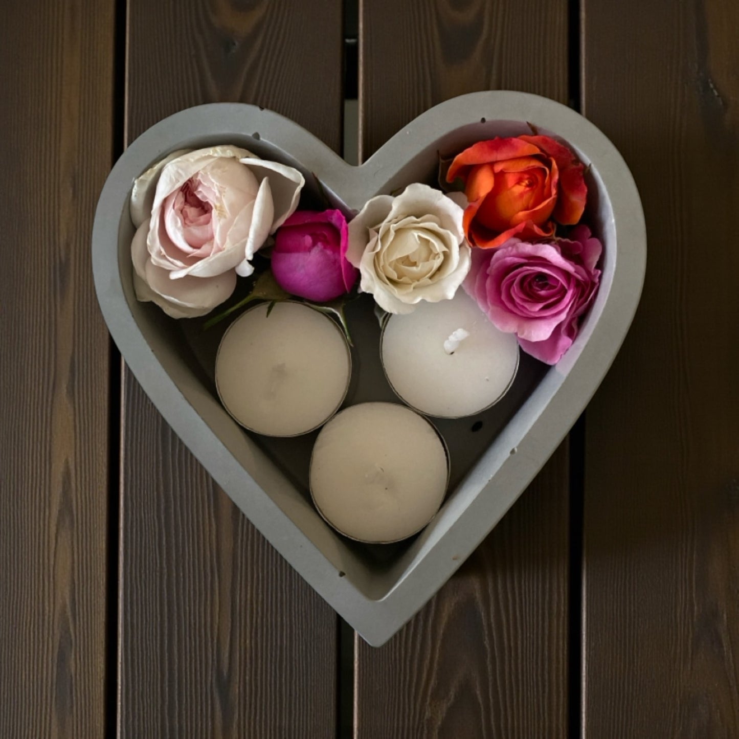 Planter Pot Love Heart Aussie Handmade Concrete