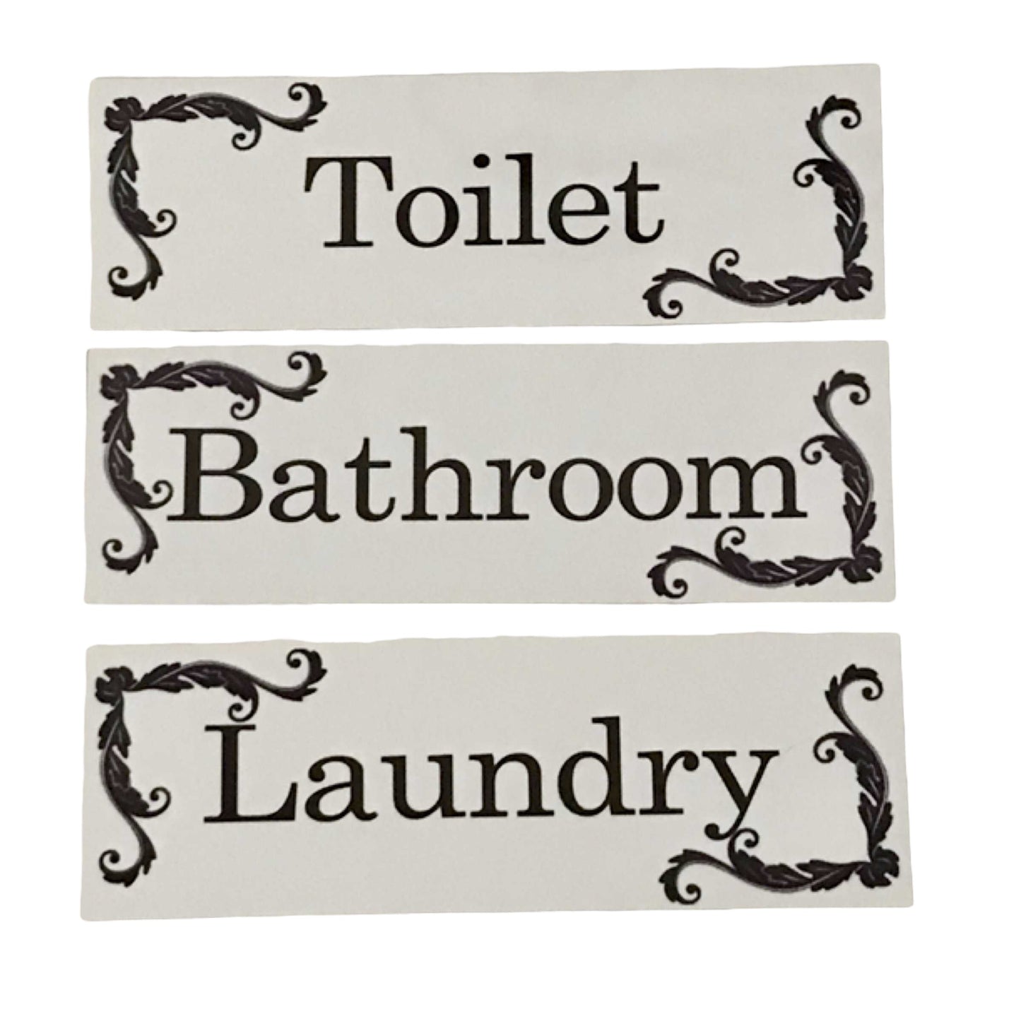 French Toilet Laundry Bathroom Door Sign - The Renmy Store Homewares & Gifts 