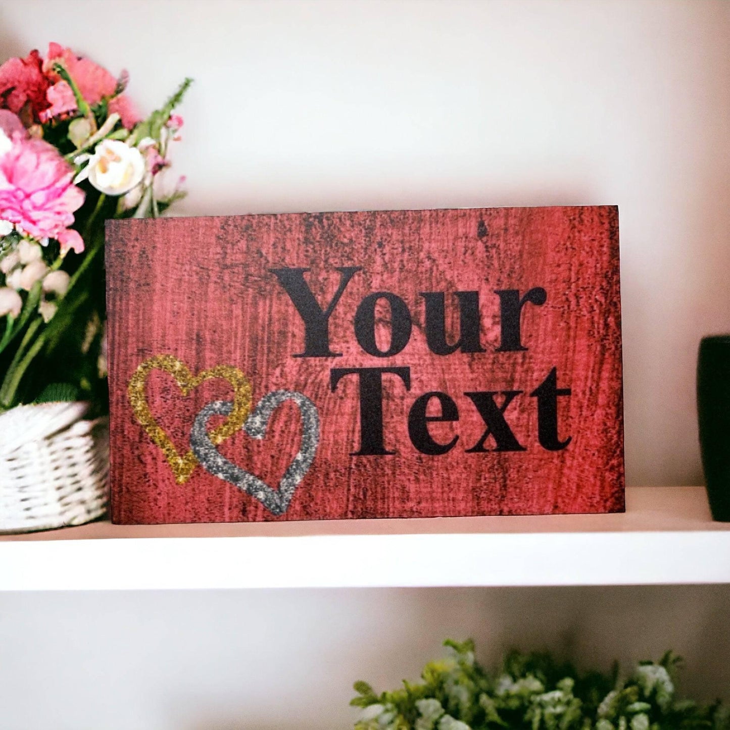 Hearts Love Custom Personalised Sign - The Renmy Store Homewares & Gifts 