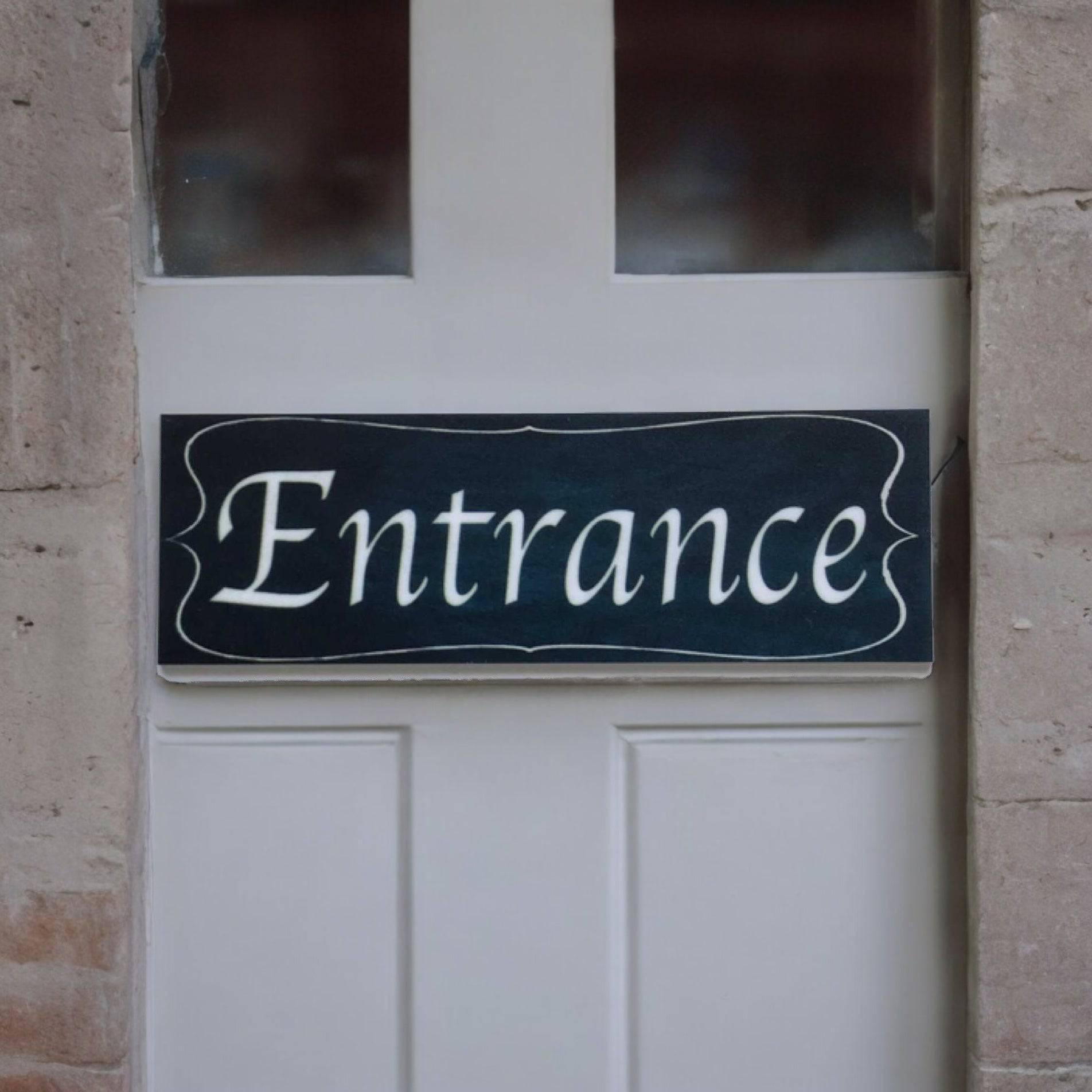 Entrance Vintage Black Sign - The Renmy Store Homewares & Gifts 