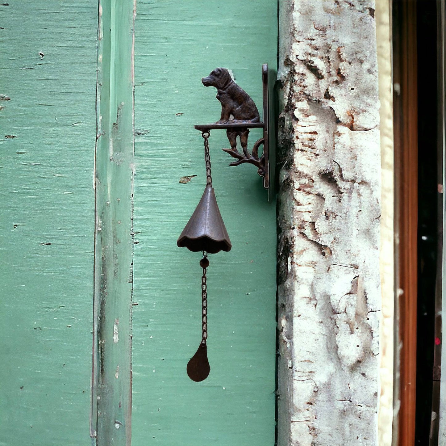 Door Bell Dog Pooch Rustic Cast Iron - The Renmy Store Homewares & Gifts 