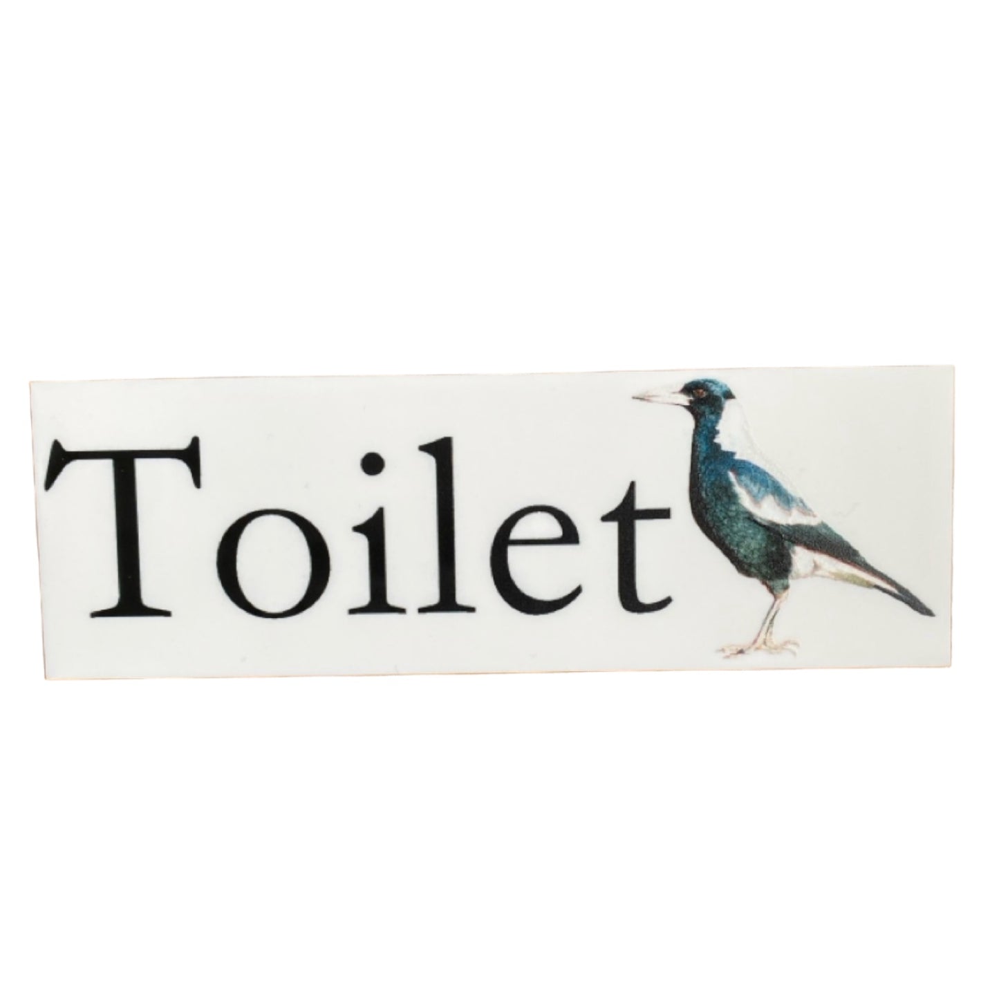 Magpie Bird Toilet Laundry Bathroom Door Sign - The Renmy Store Homewares & Gifts 