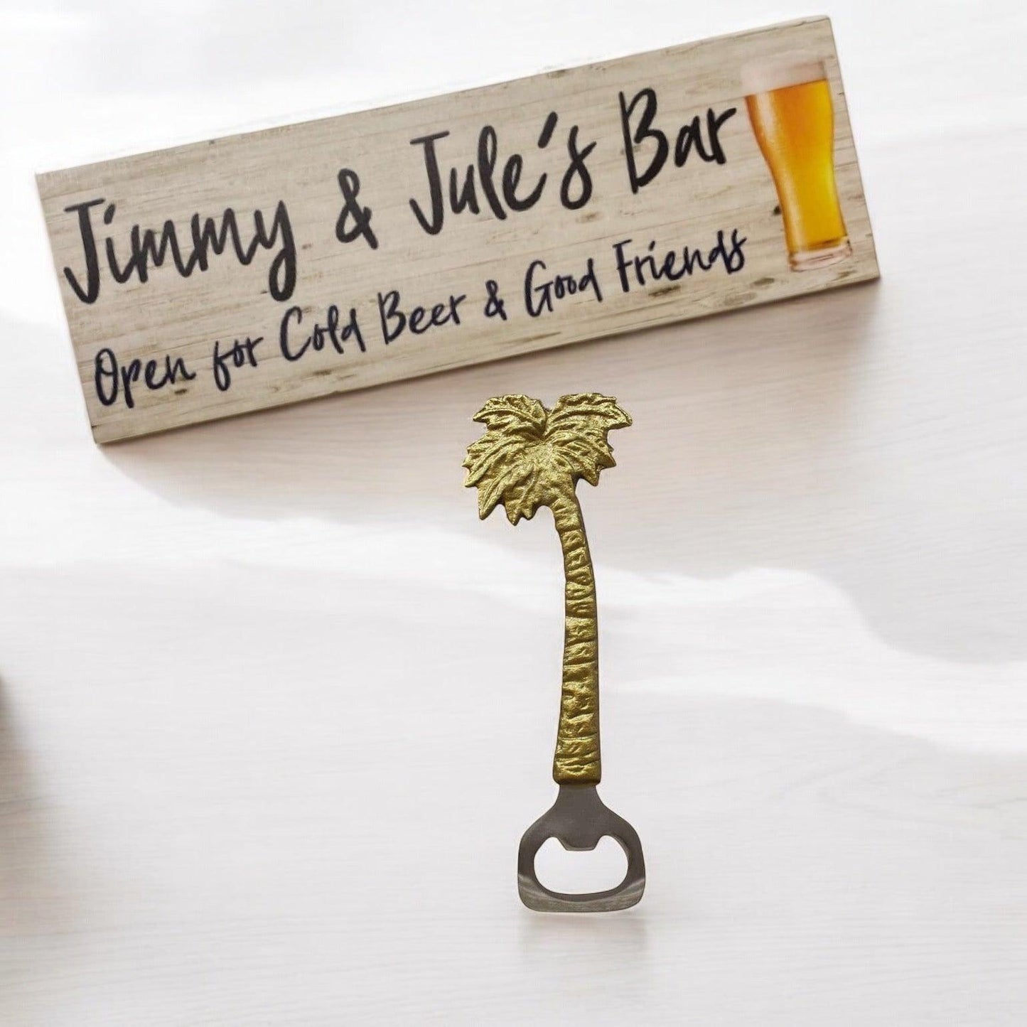 Personalised Bar Sign and Bottle Opener Gift Set - The Renmy Store Homewares & Gifts 