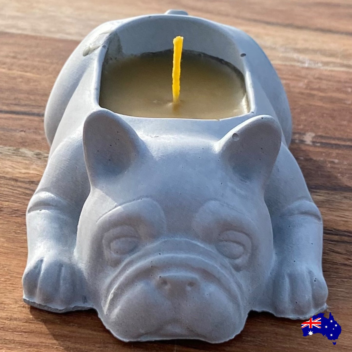 Pure Beeswax French Bulldog Candle Aussie Handmade