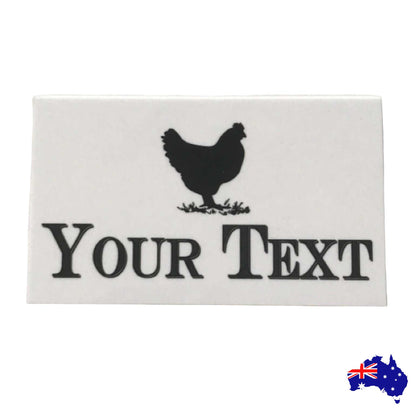 Chicken Hen Custom Personalised White Sign - The Renmy Store Homewares & Gifts 