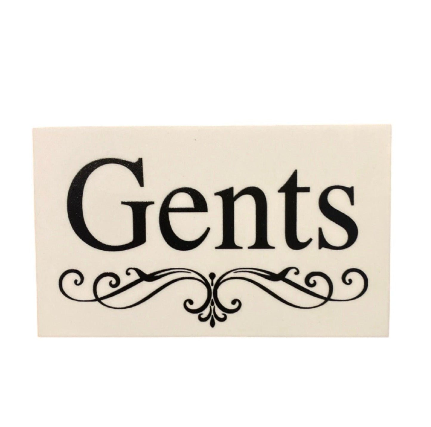 Toilet Door Ladies Gents White Elegance Sign - The Renmy Store Homewares & Gifts 