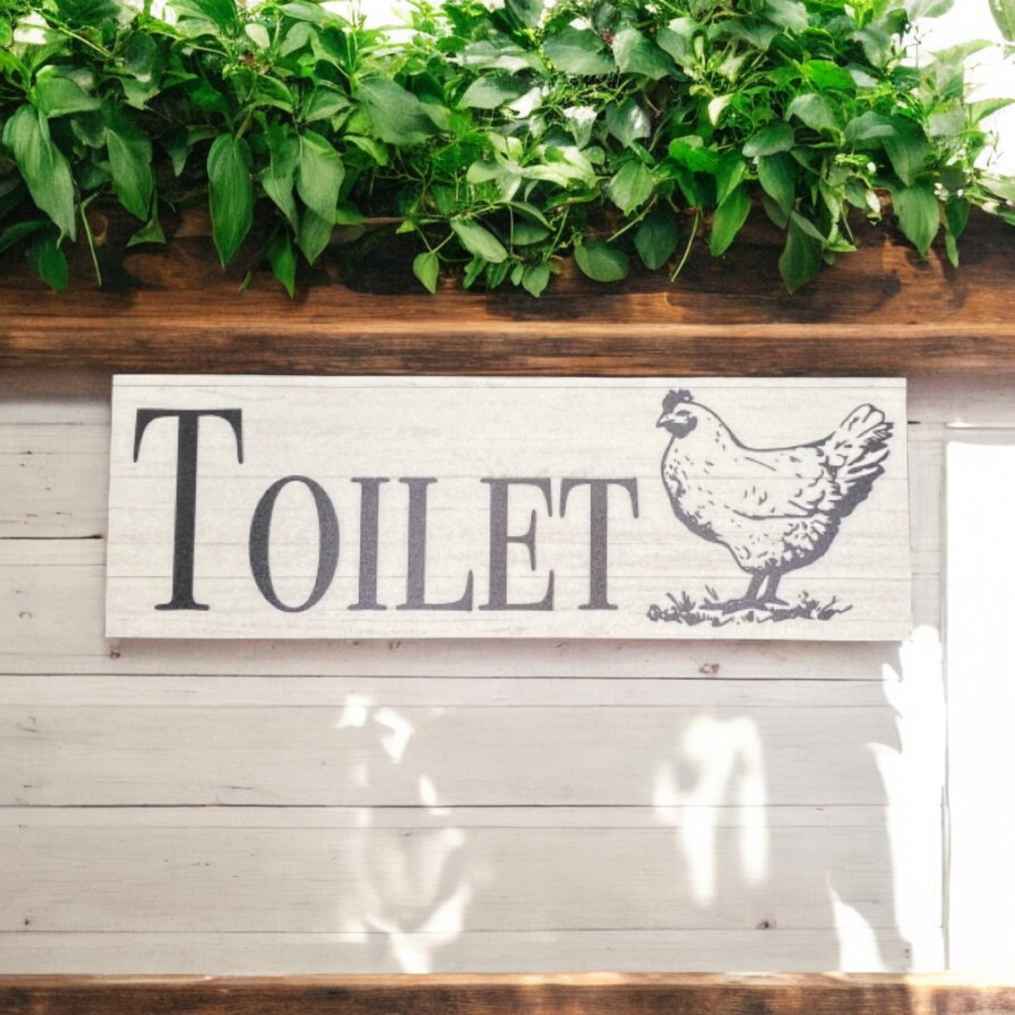 Chicken Toilet Laundry Bathroom Sign - The Renmy Store Homewares & Gifts 