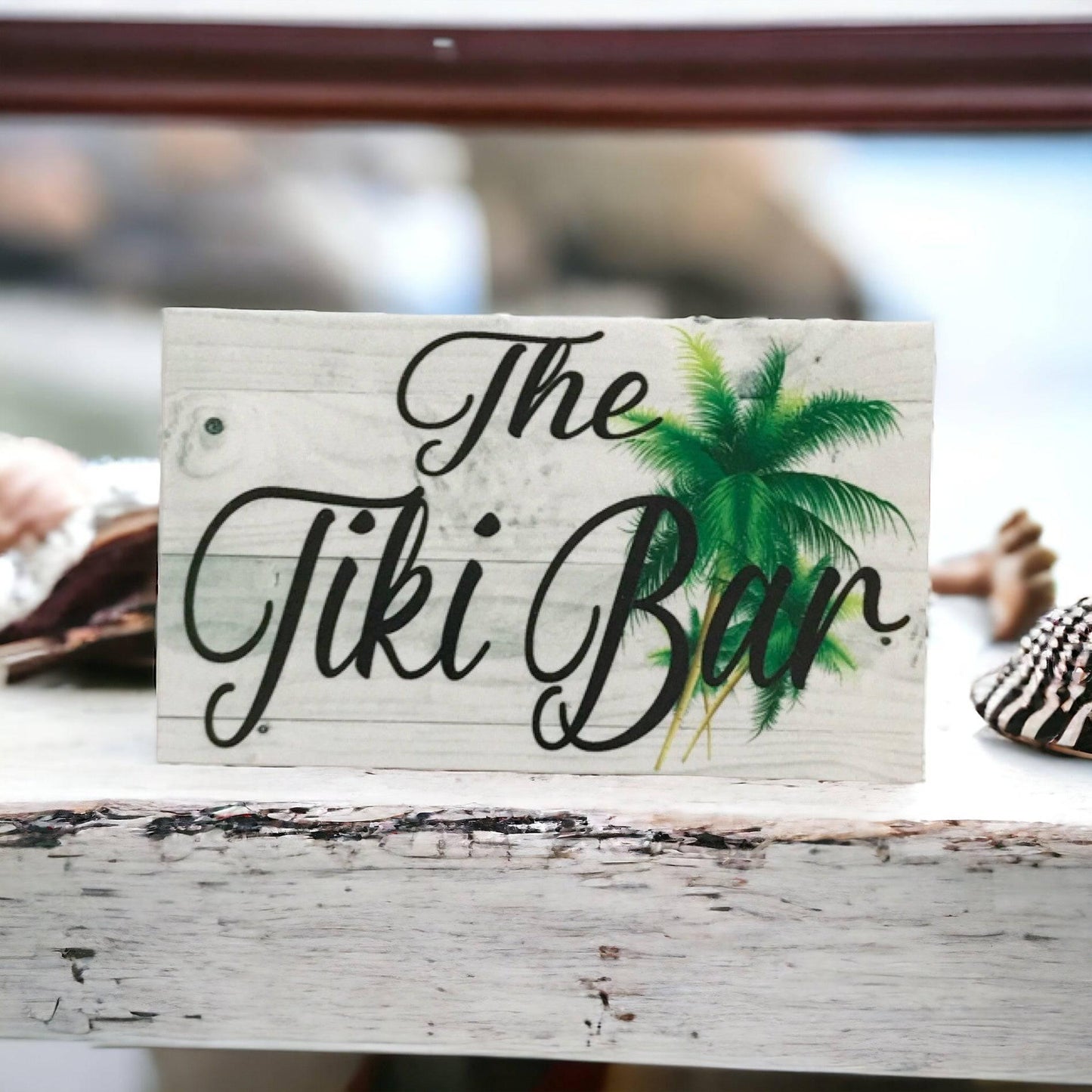 The Tiki Bar with Palm Trees Sign - The Renmy Store Homewares & Gifts 